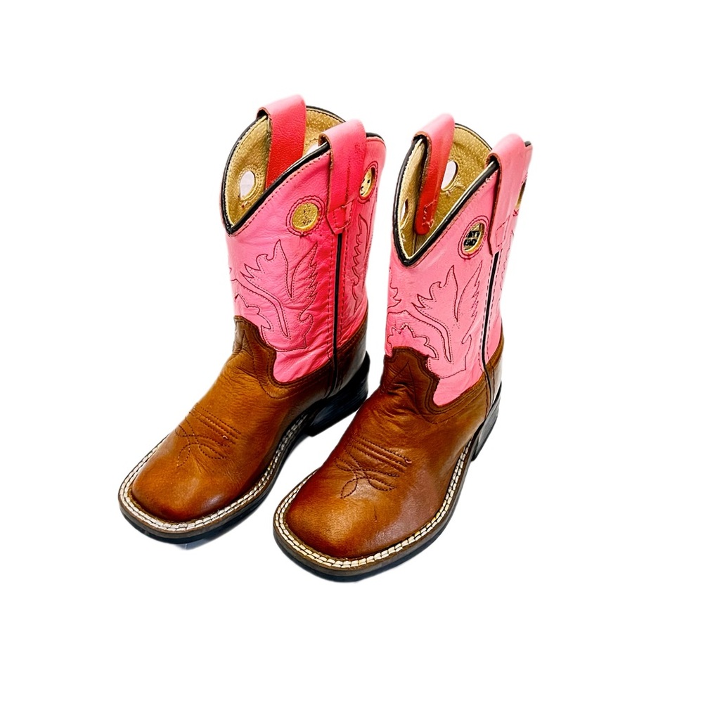Pink and Brown Western Boots